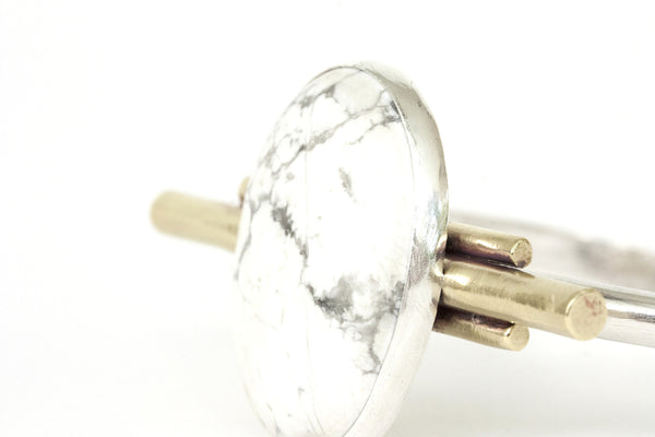 Large Winged Cuff - Howlite